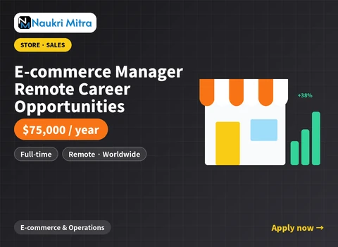 E-commerce Manager Remote Career Opportunities