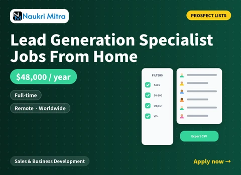 Lead Generation Specialist Jobs From Home