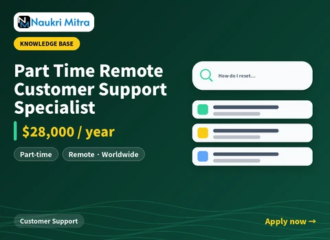 Part Time Remote Customer Support Specialist