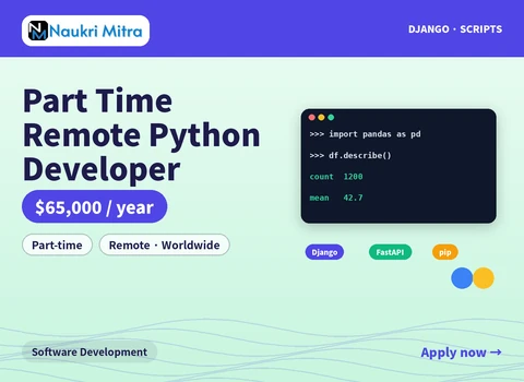 Part Time Remote Python Developer