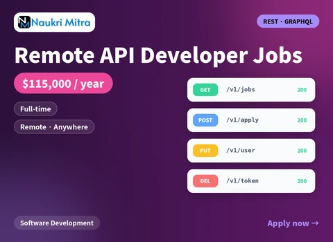 Remote API Developer Jobs