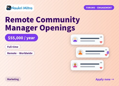 Remote Community Manager Openings