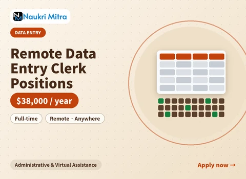 Remote Data Entry Clerk Positions
