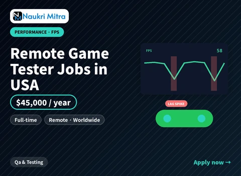 Remote Game Tester Jobs in USA