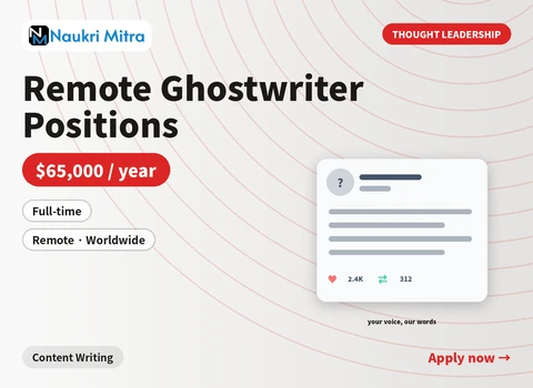 Remote Ghostwriter Positions
