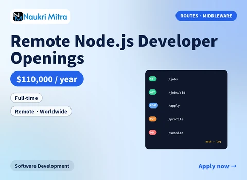 Remote Node.js Developer Openings