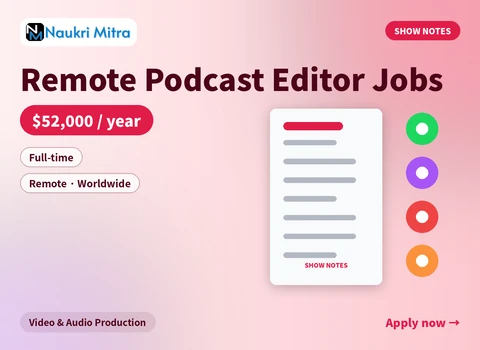 Remote Podcast Editor Jobs