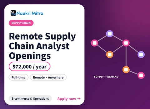 Remote Supply Chain Analyst Openings