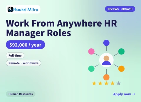 Work From Anywhere HR Manager Roles