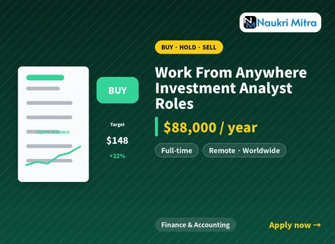 Work From Anywhere Investment Analyst Roles