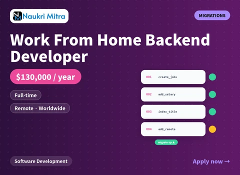Work From Home Backend Developer